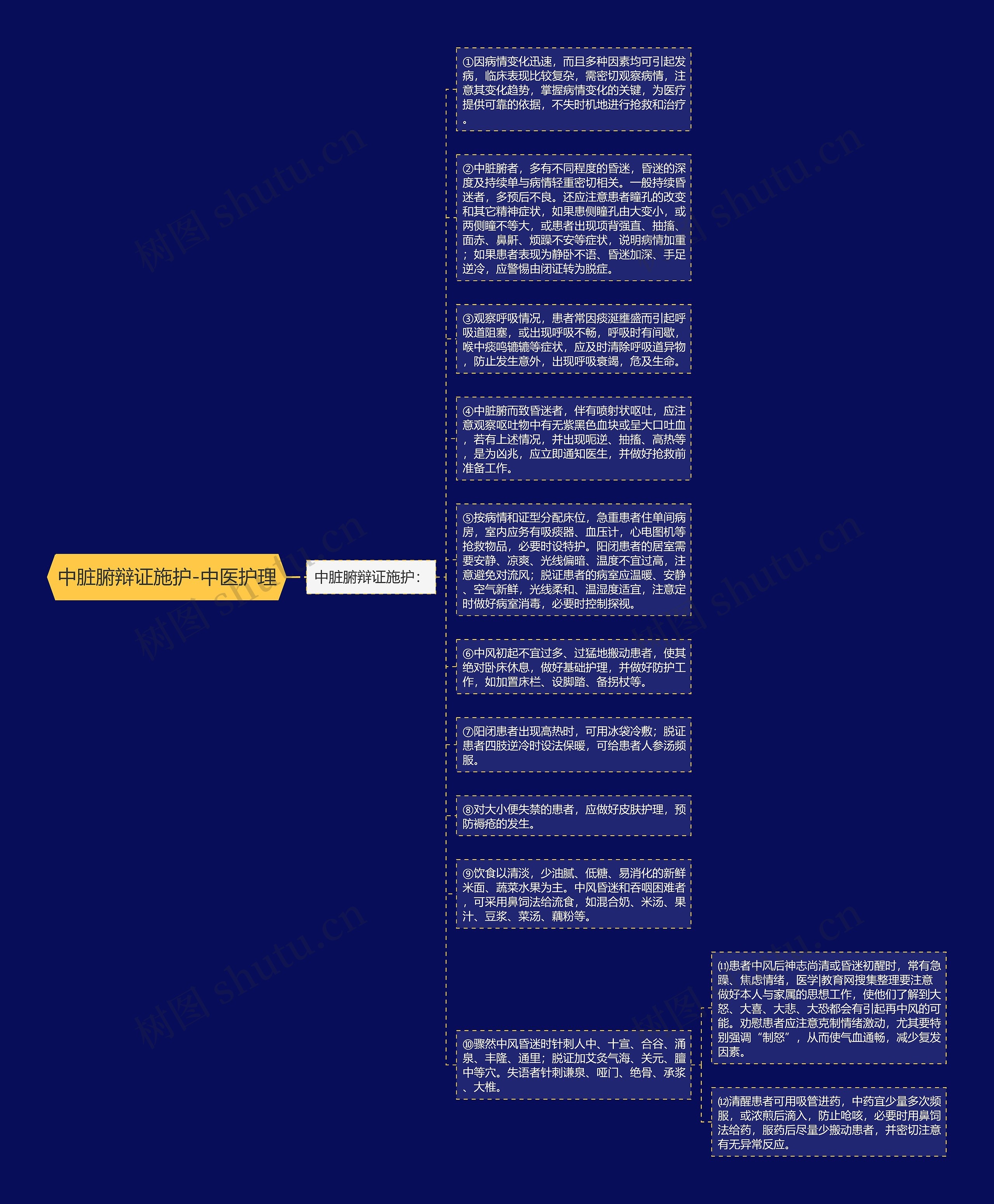 中脏腑辩证施护-中医护理思维导图