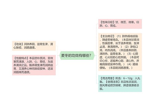 麦冬的功效有哪些？