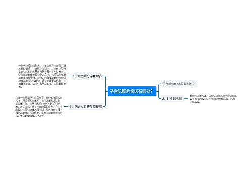 子宫肌瘤的病因有哪些？