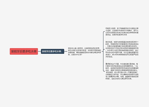 装假牙后要多吃水果