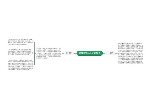 护理管理的定义和区分