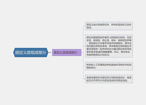 固定义齿组成部分