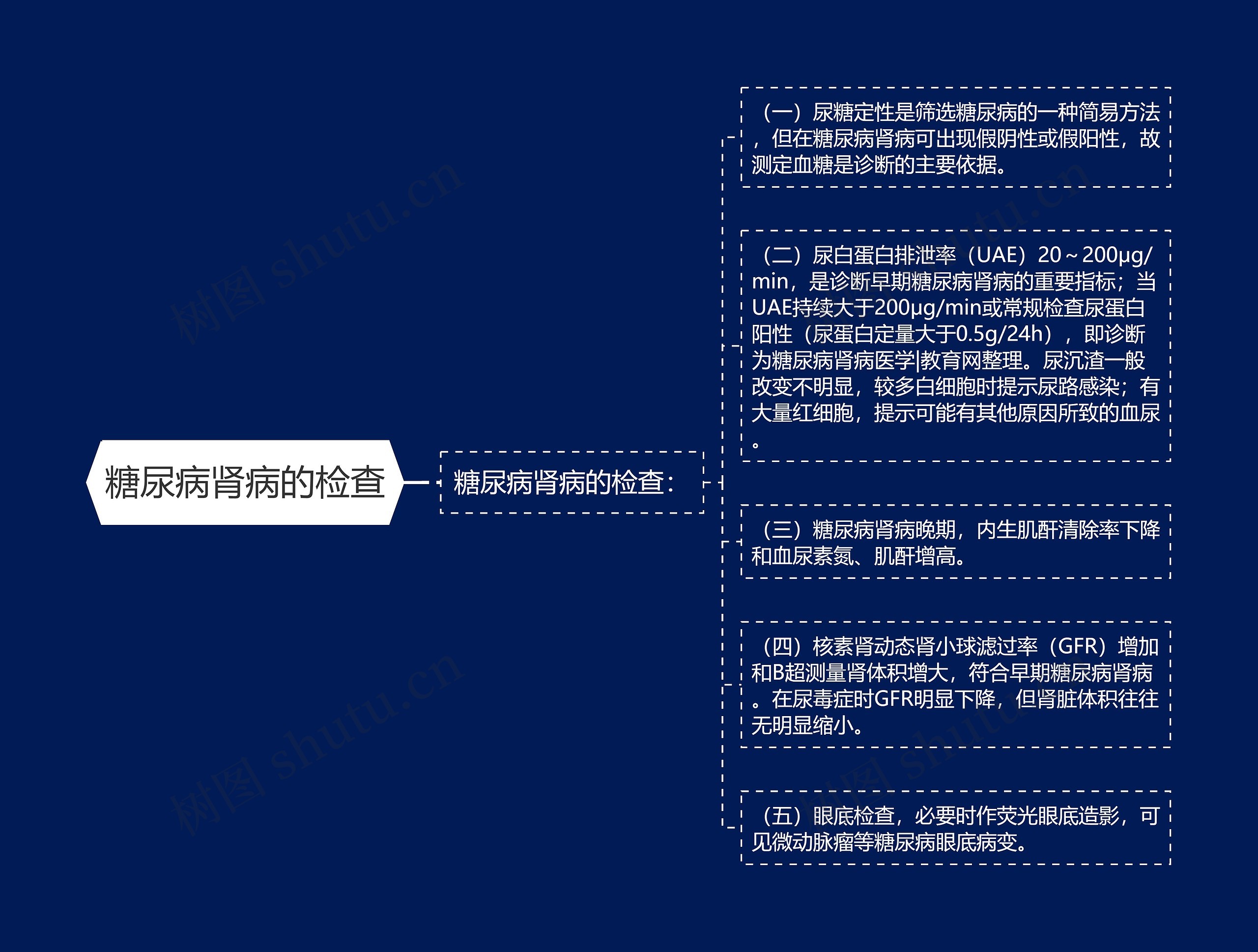 糖尿病肾病的检查思维导图