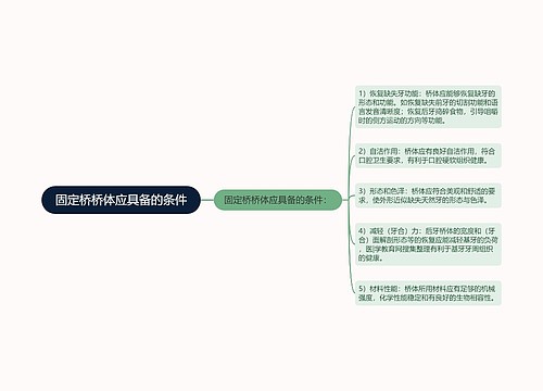 固定桥桥体应具备的条件