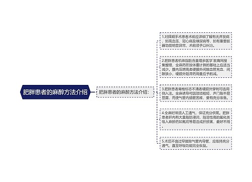 肥胖患者的麻醉方法介绍