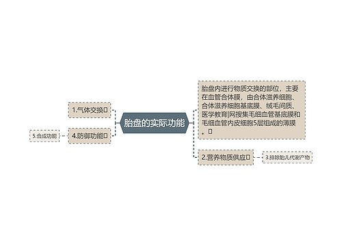 胎盘的实际功能