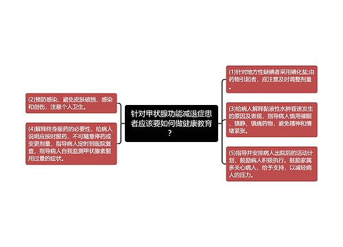 针对甲状腺功能减退症患者应该要如何做健康教育？