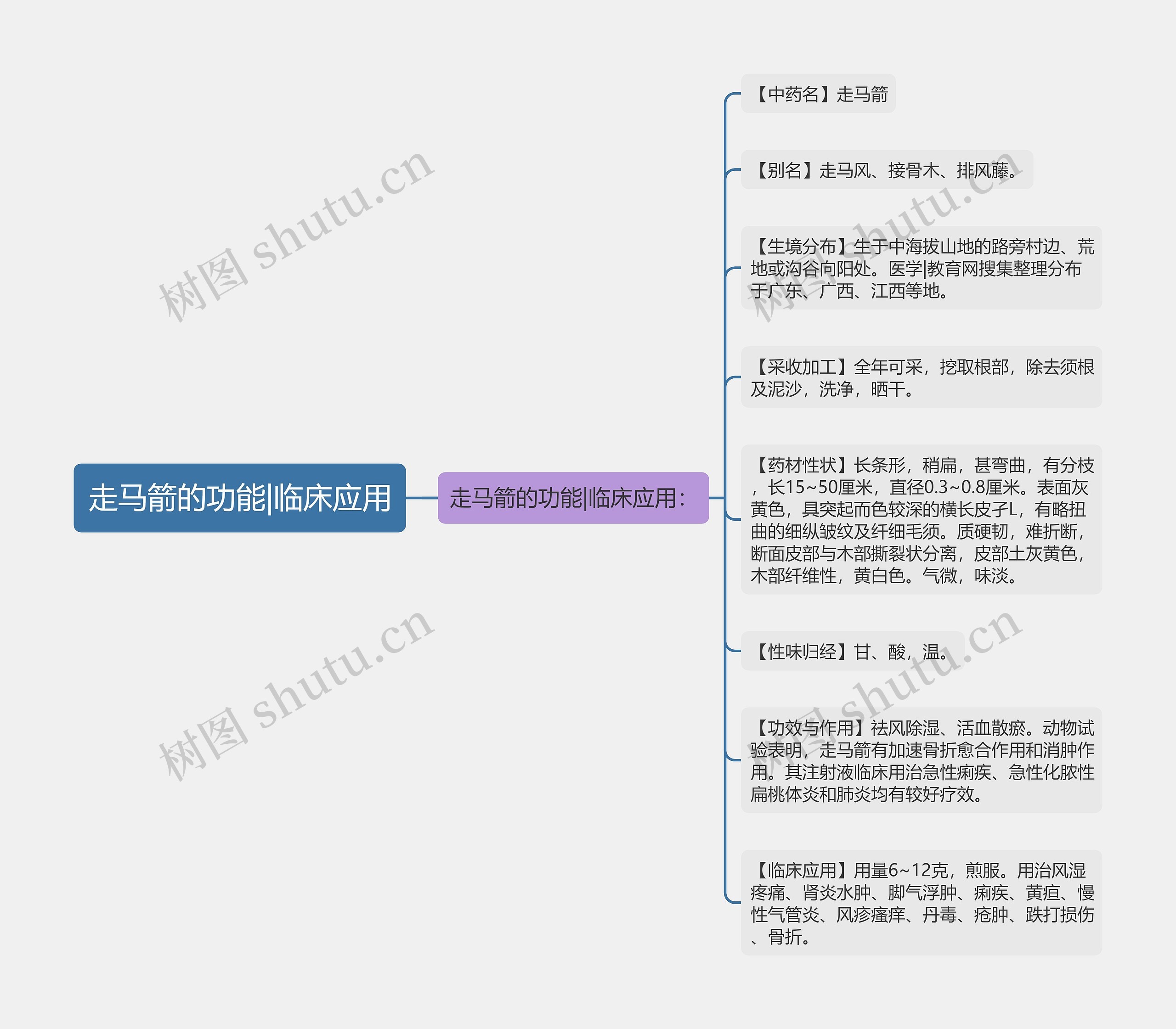 走马箭的功能|临床应用思维导图