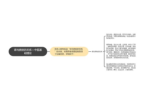 肾与膀胱的关系—中医基础理论