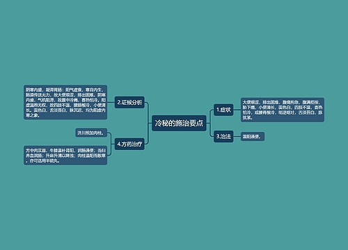 冷秘的施治要点