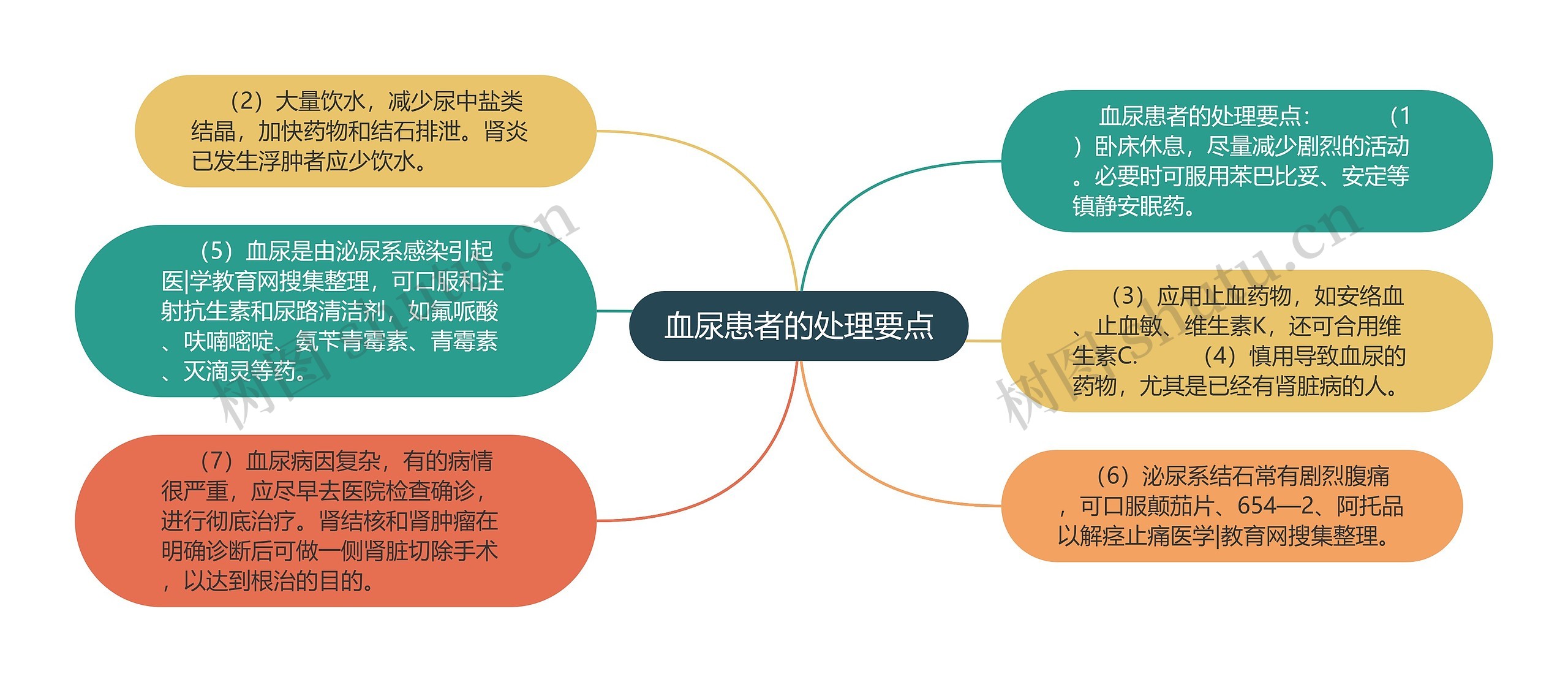 血尿患者的处理要点思维导图