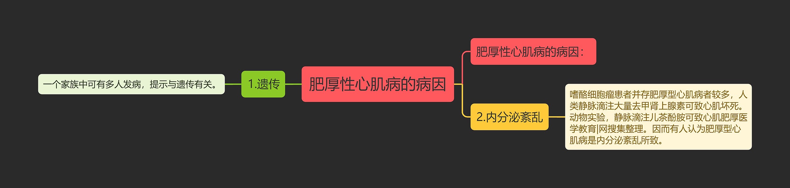 肥厚性心肌病的病因思维导图