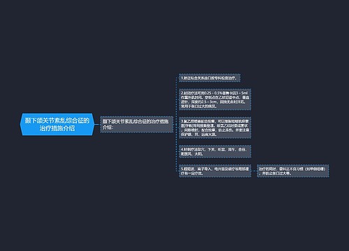 颞下颌关节紊乱综合征的治疗措施介绍