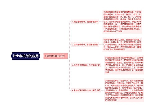 护士考核单的应用