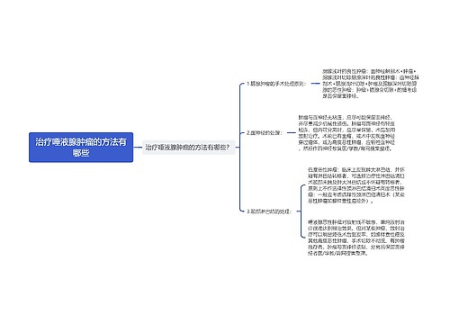 治疗唾液腺肿瘤的方法有哪些