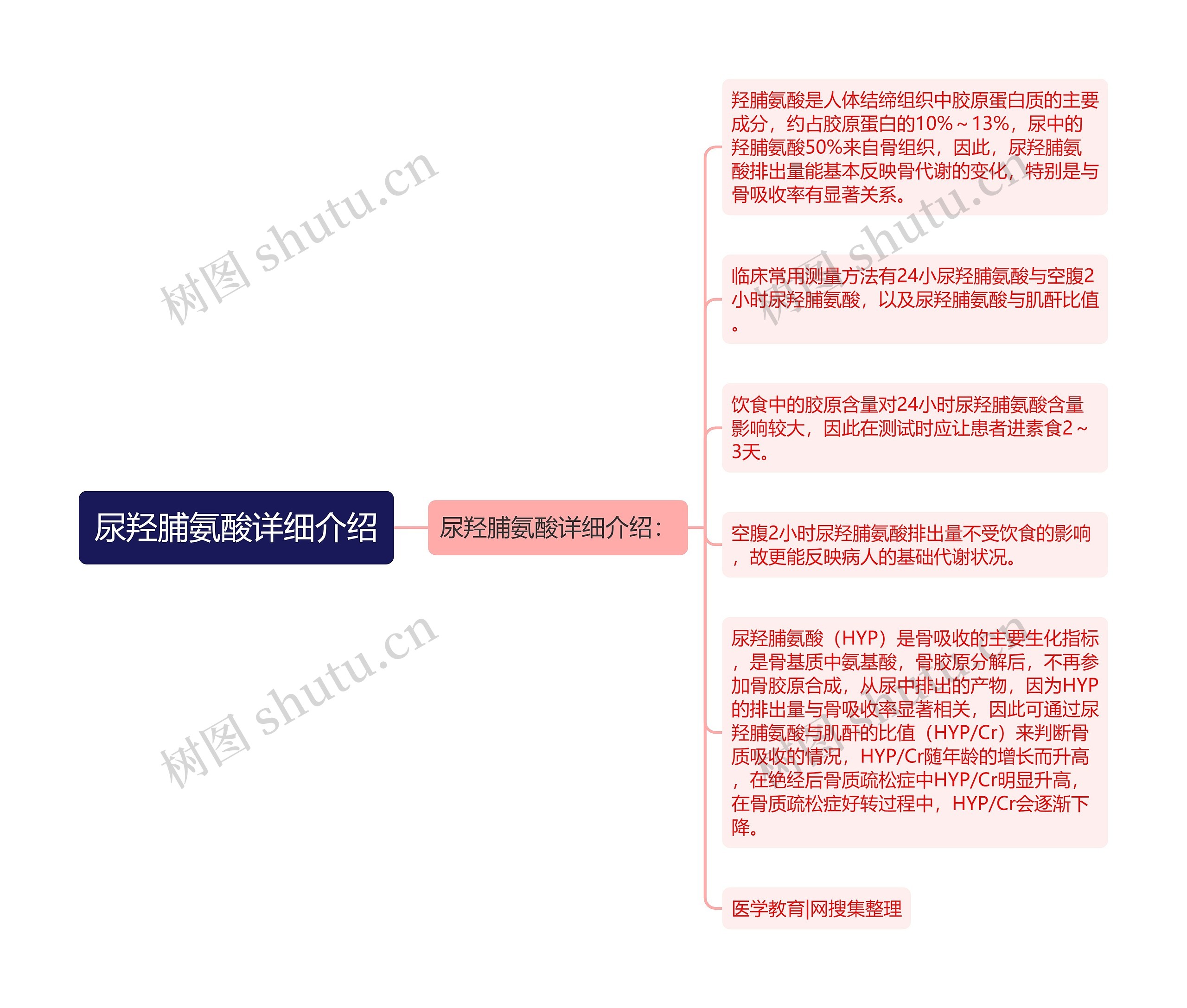 尿羟脯氨酸详细介绍思维导图