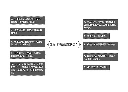 怎样才算是健康状态？