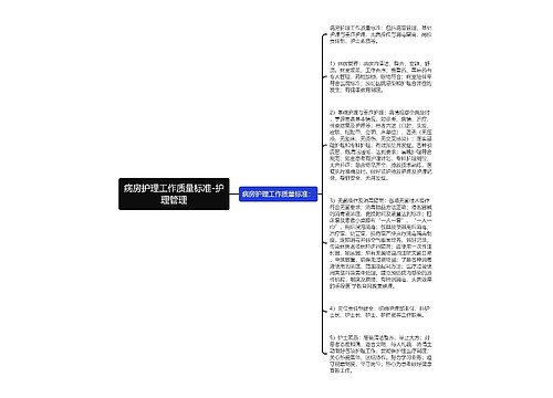 病房护理工作质量标准-护理管理