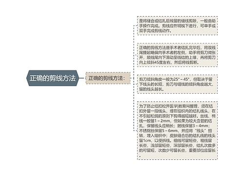 正确的剪线方法