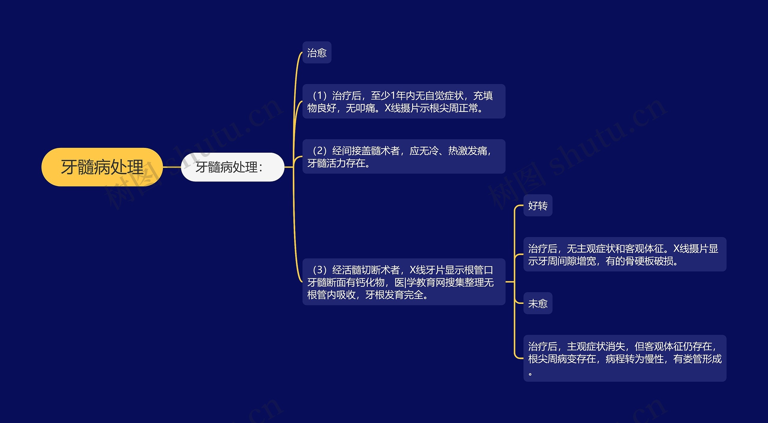 牙髓病处理思维导图