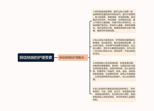 肺结核病的护理要素