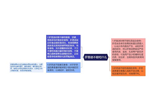 肝昏迷不能吃什么