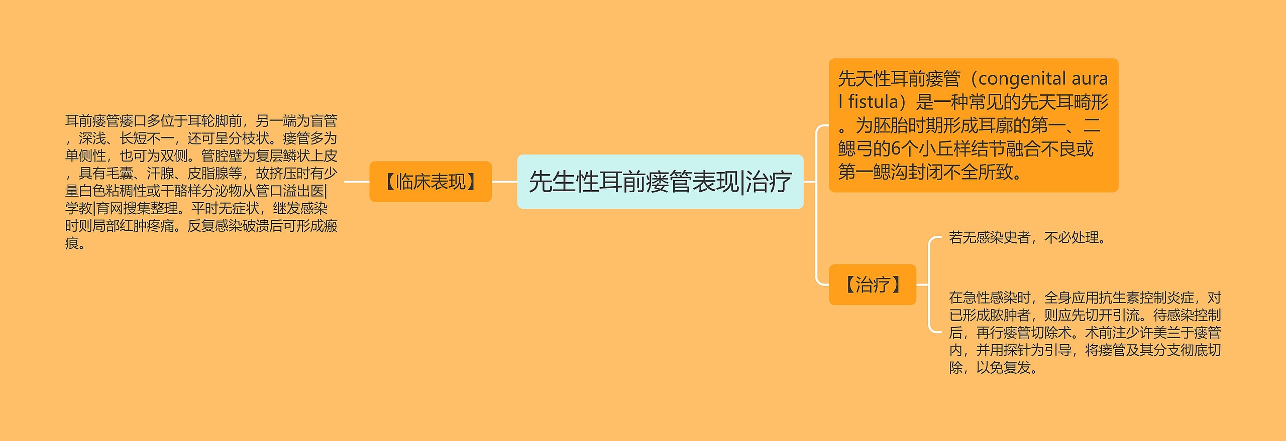 先生性耳前瘘管表现|治疗