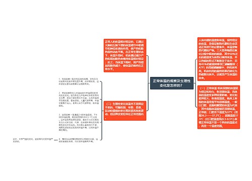 正常体温的观察及生理性变化是怎样的？