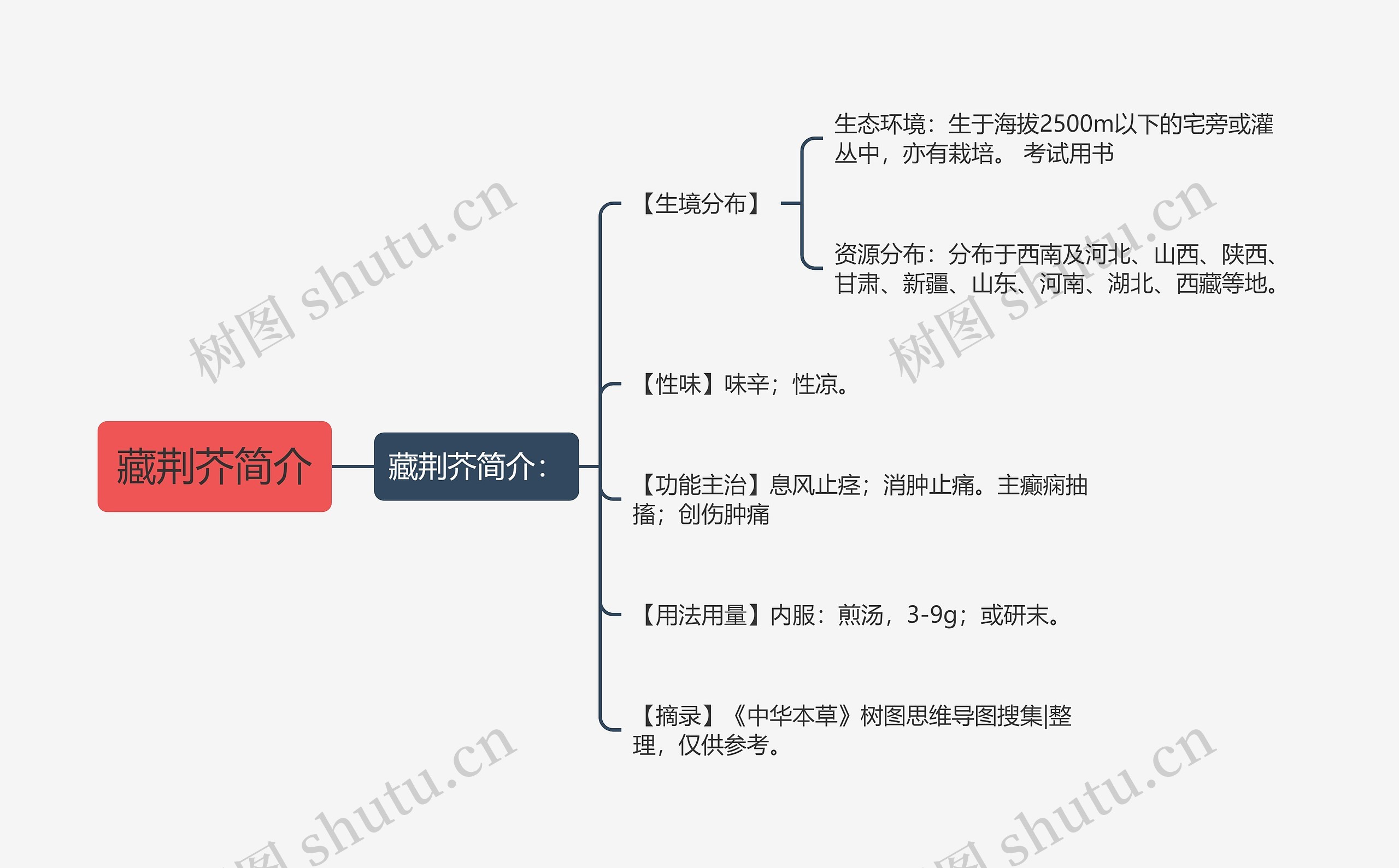 藏荆芥简介思维导图