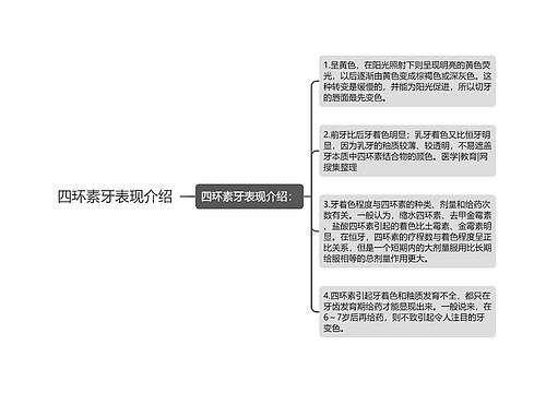 四环素牙表现介绍