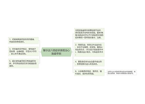 警示这六项症状表现当心胎盘早剥