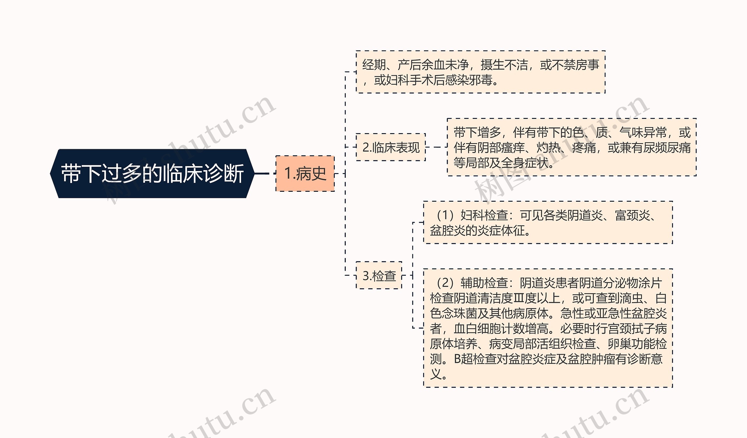 带下过多的临床诊断思维导图