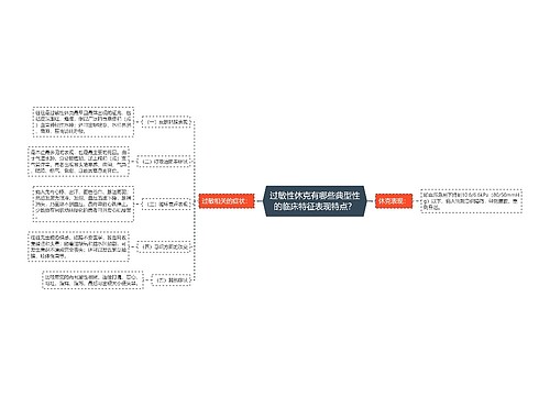 过敏性休克有哪些典型性的临床特征表现特点？