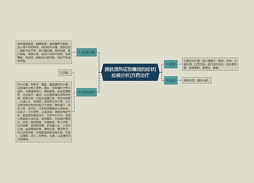 膀胱湿热证型癃闭的症状|症候分析|方药治疗