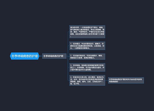 冬季哮喘病患的护理