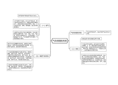 气血调理的关系