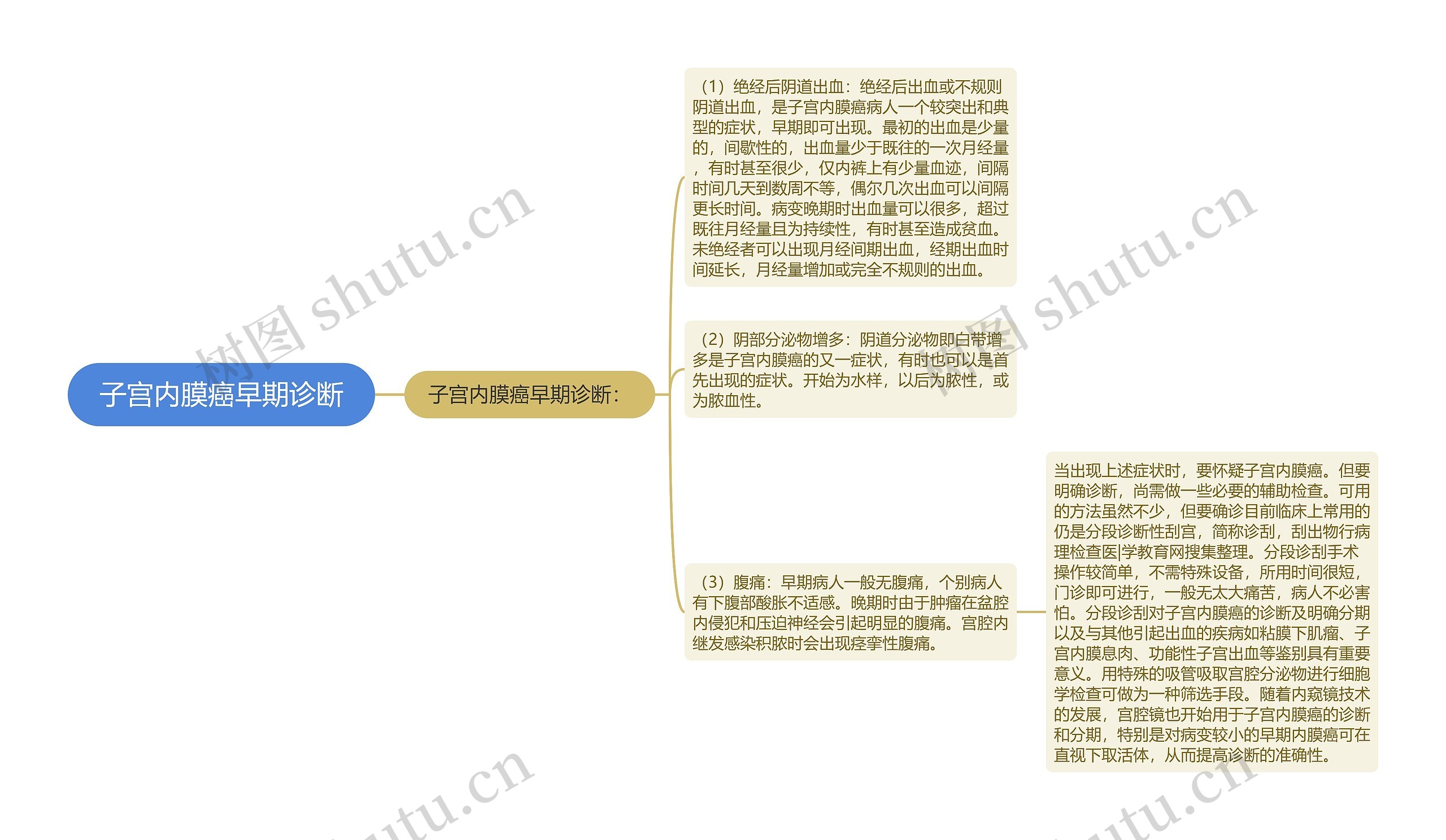 子宫内膜癌早期诊断思维导图