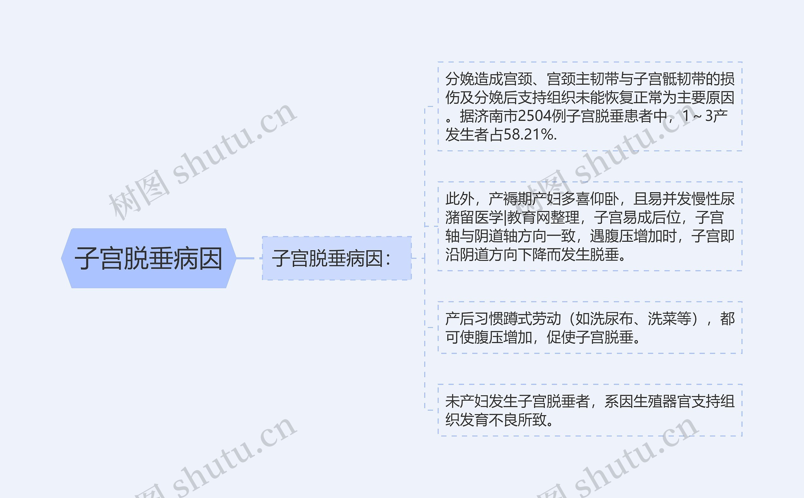 子宫脱垂病因思维导图