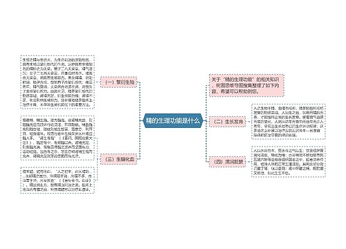 精的生理功能是什么