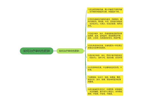 如何治疗单纯性肥胖