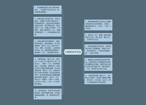 口疮的治疗方法