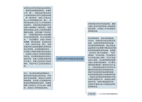 试用合同中风险负担支配