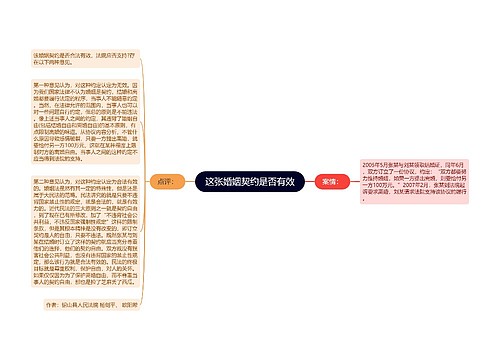 这张婚姻契约是否有效