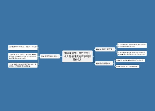 输液速度的计算方法是什么？输液速度的调节原则是什么？