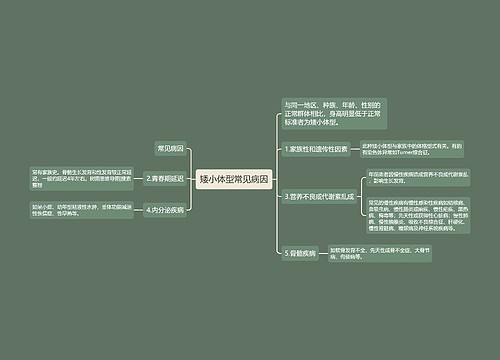 矮小体型常见病因