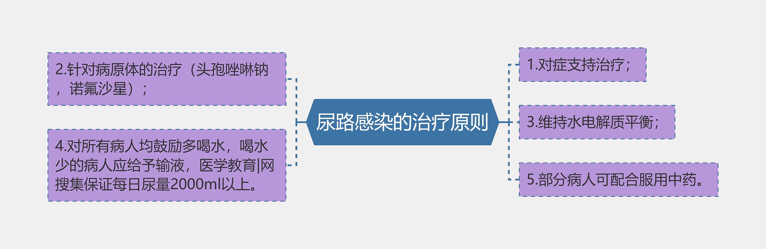 尿路感染的治疗原则思维导图