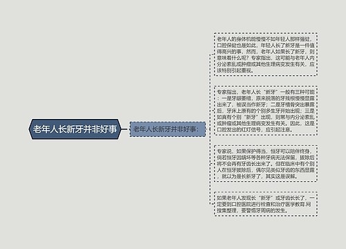 老年人长新牙并非好事