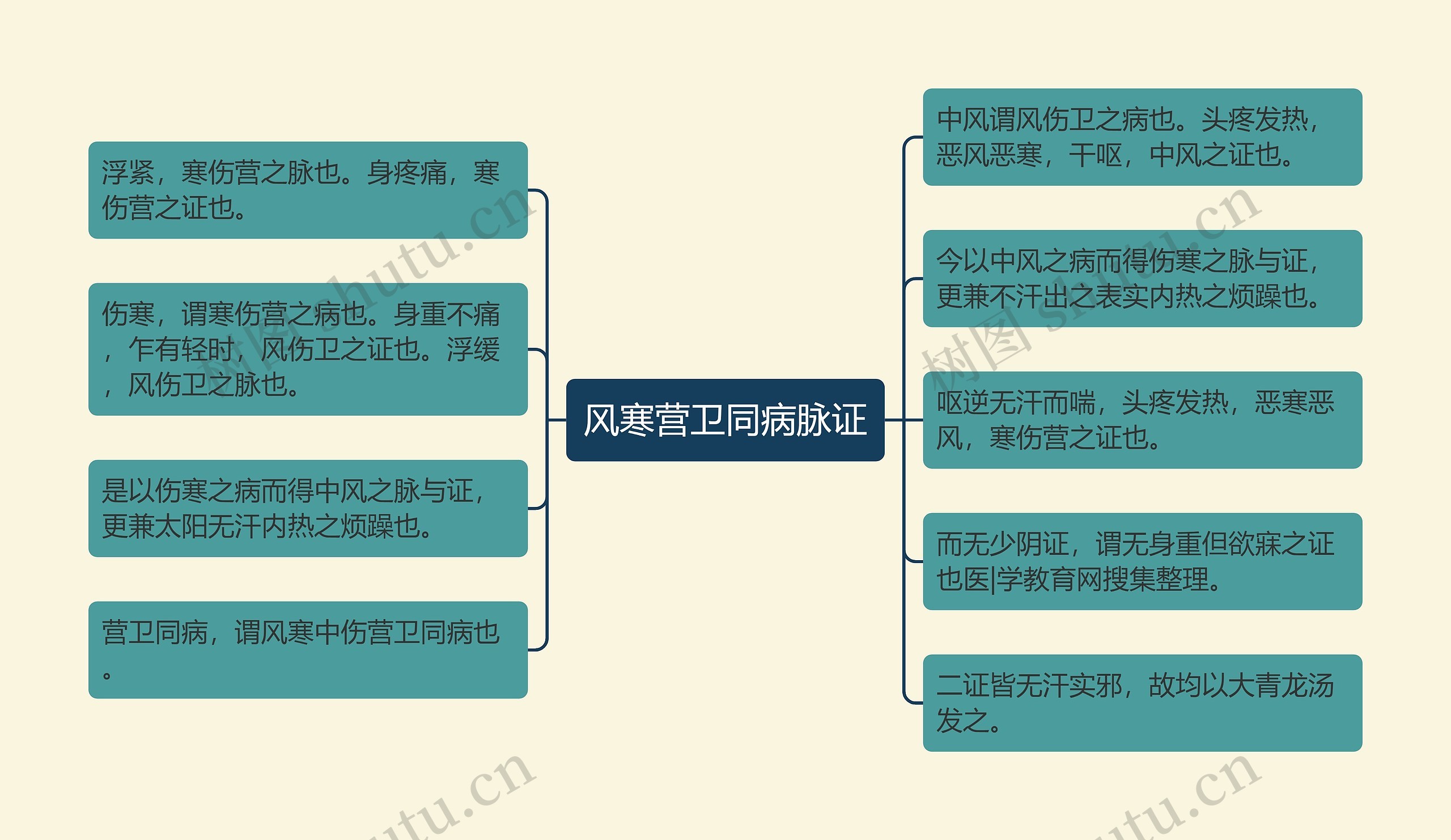 风寒营卫同病脉证思维导图