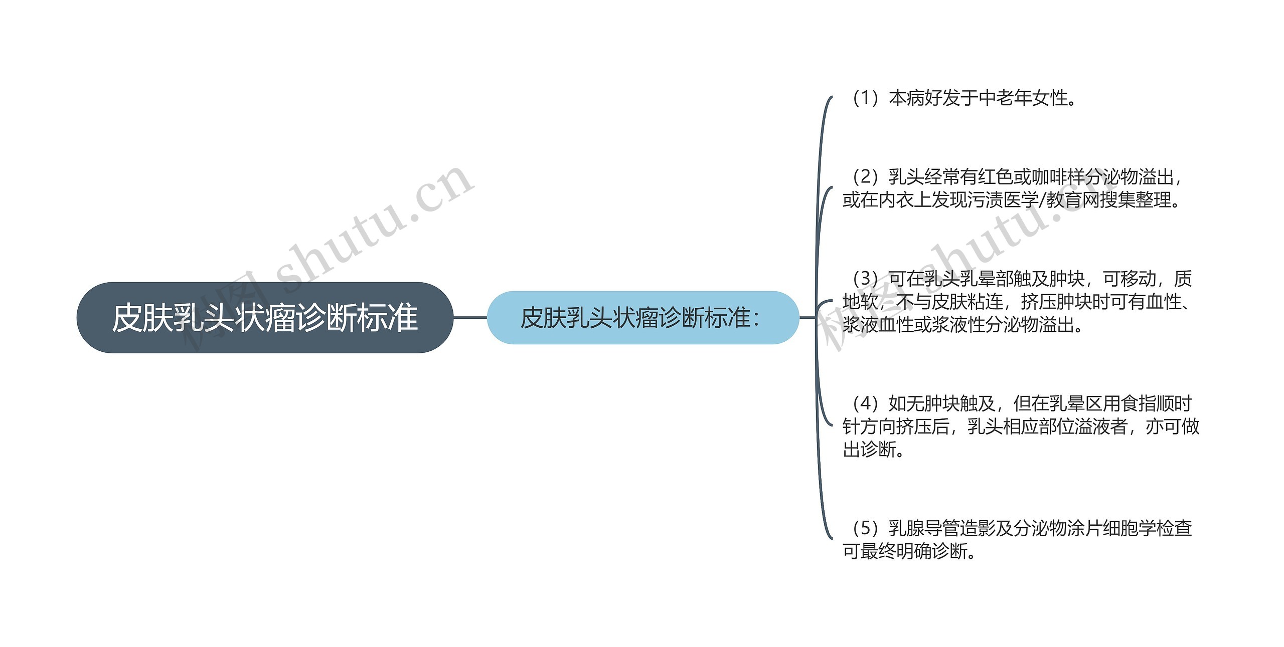 皮肤乳头状瘤诊断标准思维导图