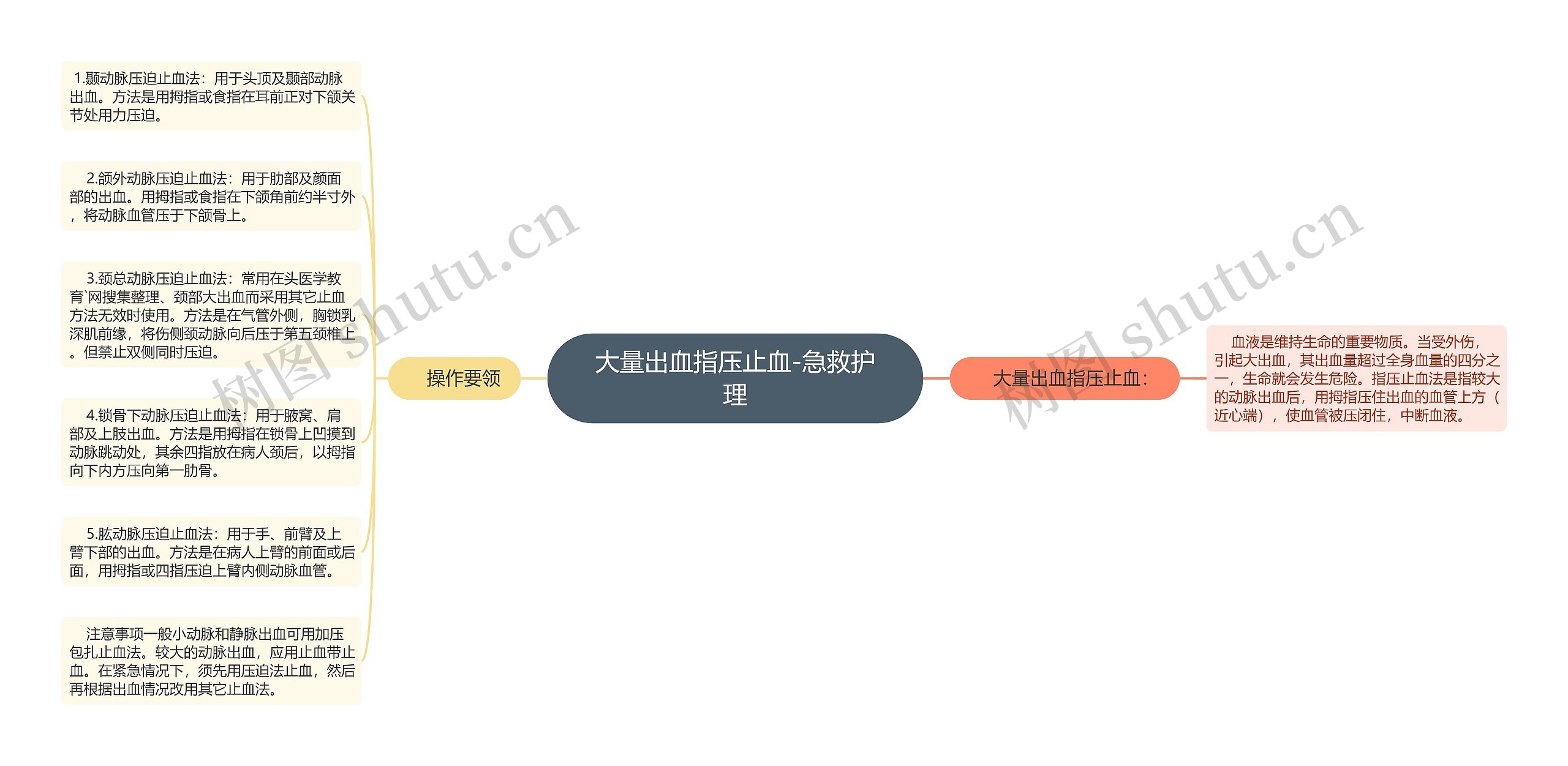 大量出血指压止血-急救护理 大量出血指压止血-急救护理